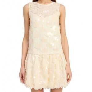 NEW EN SAISON emryn mini dress in ecru